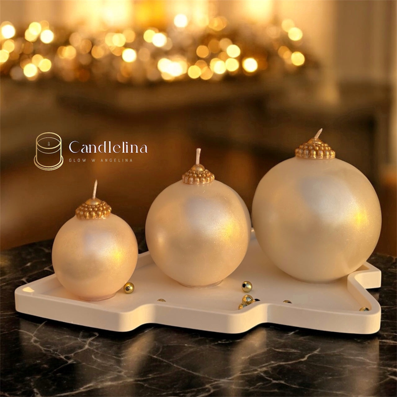 Frosted Ornaments Set (3 Pcs)