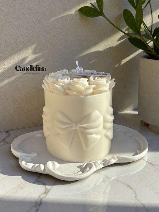 Flower Bouquet Candle (With Tray)