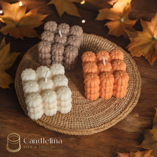 Pumpkin Cube Candle (1 pc)
