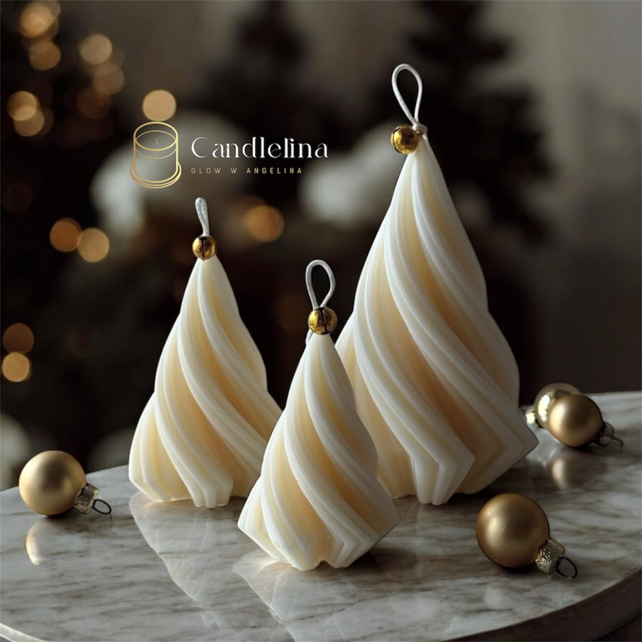 Swirly Christmas Trees (3 PC)