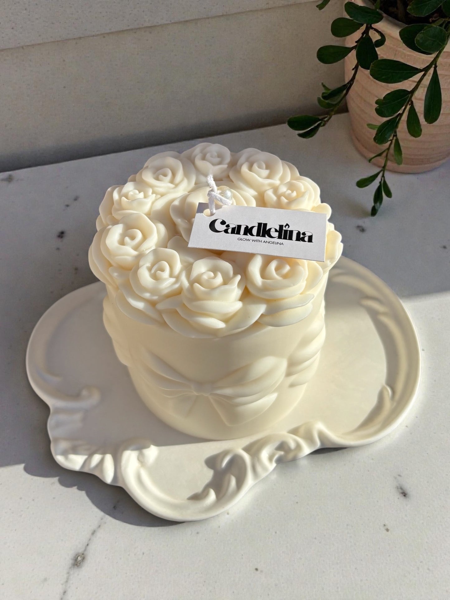 Flower Bouquet Candle (With Tray)