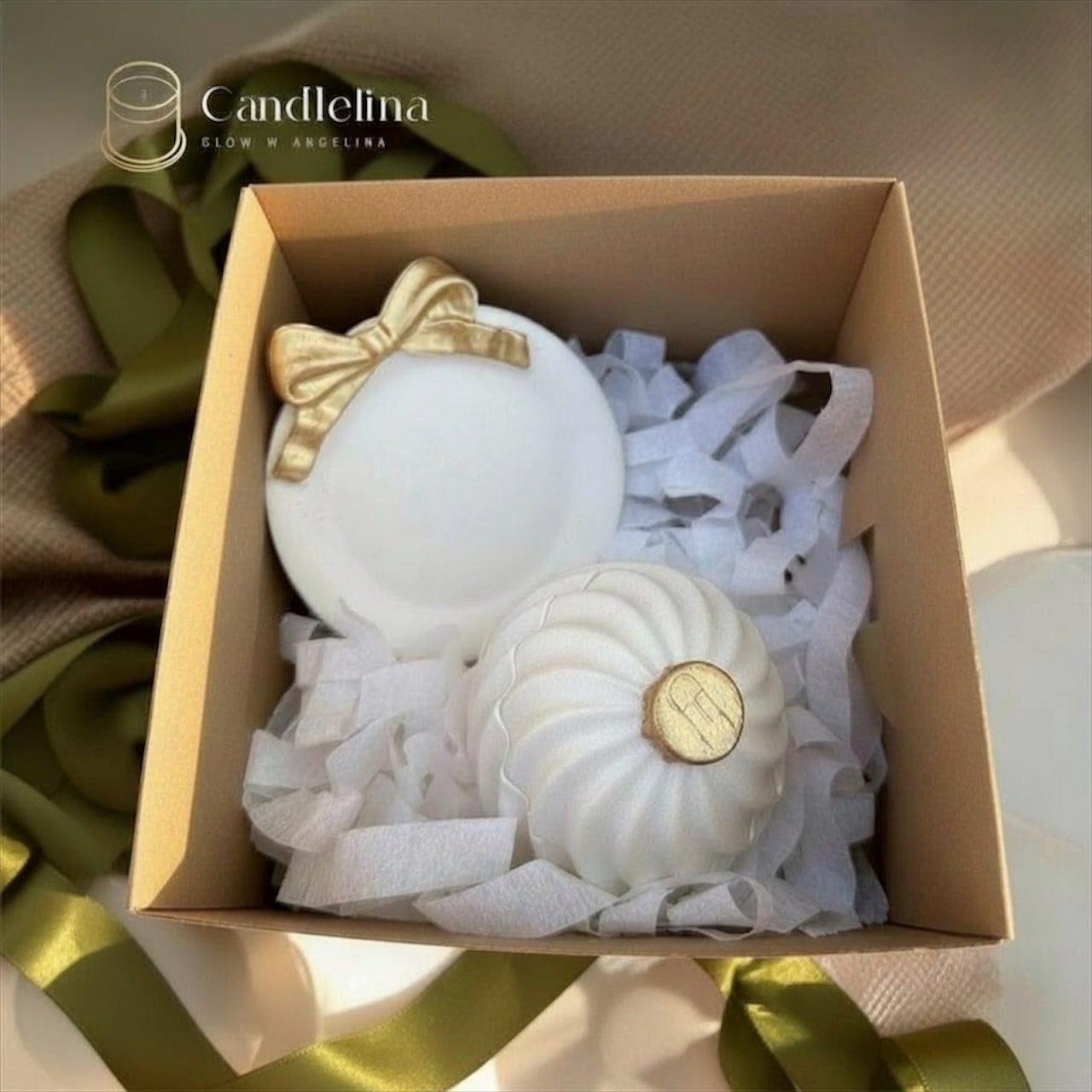 Ceramic Ornament Candle (With Tray)