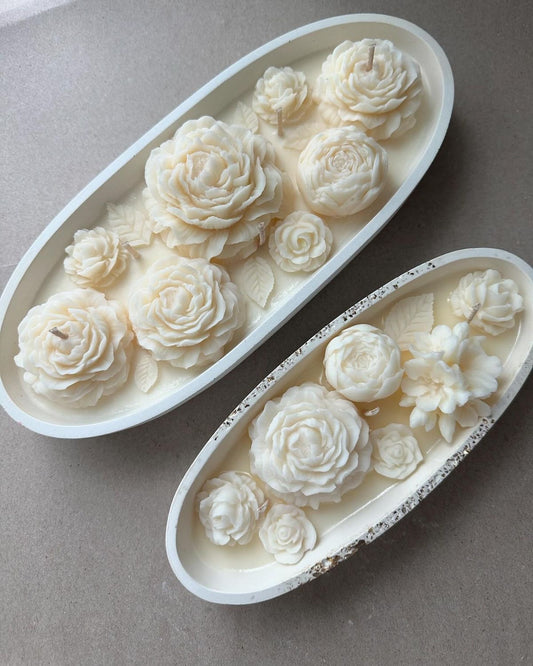 Floral Tray Candle (XL)